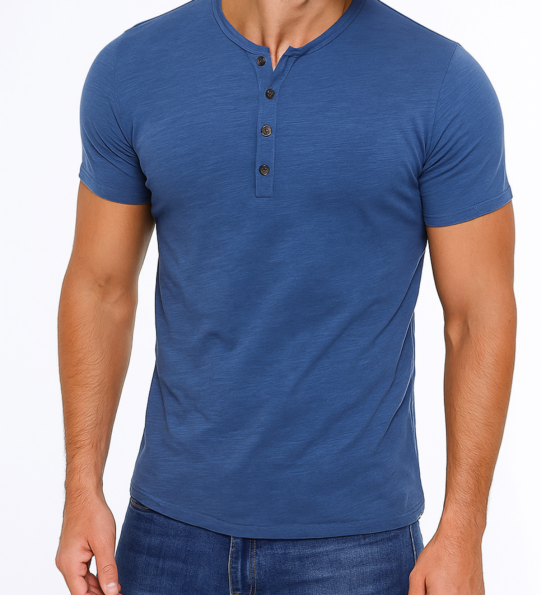 Jan – Elegantna Henley košulja s gumbima od pamuka