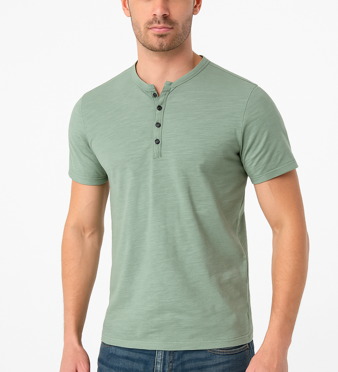Jan – Elegantna Henley košulja s gumbima od pamuka