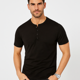 Luka – Elegantna Henley majica s gumbima od pamuka