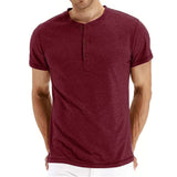 Luka – Elegantna Henley T-Shirt s Mrežastim Ovratnikom