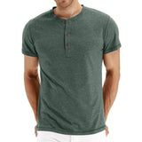 Luka – Elegantna Henley T-Shirt s Mrežastim Ovratnikom