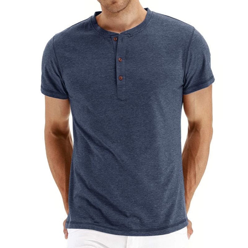 Jan – Elegantna Henley majica s mekim mrežastim ovratnikom
