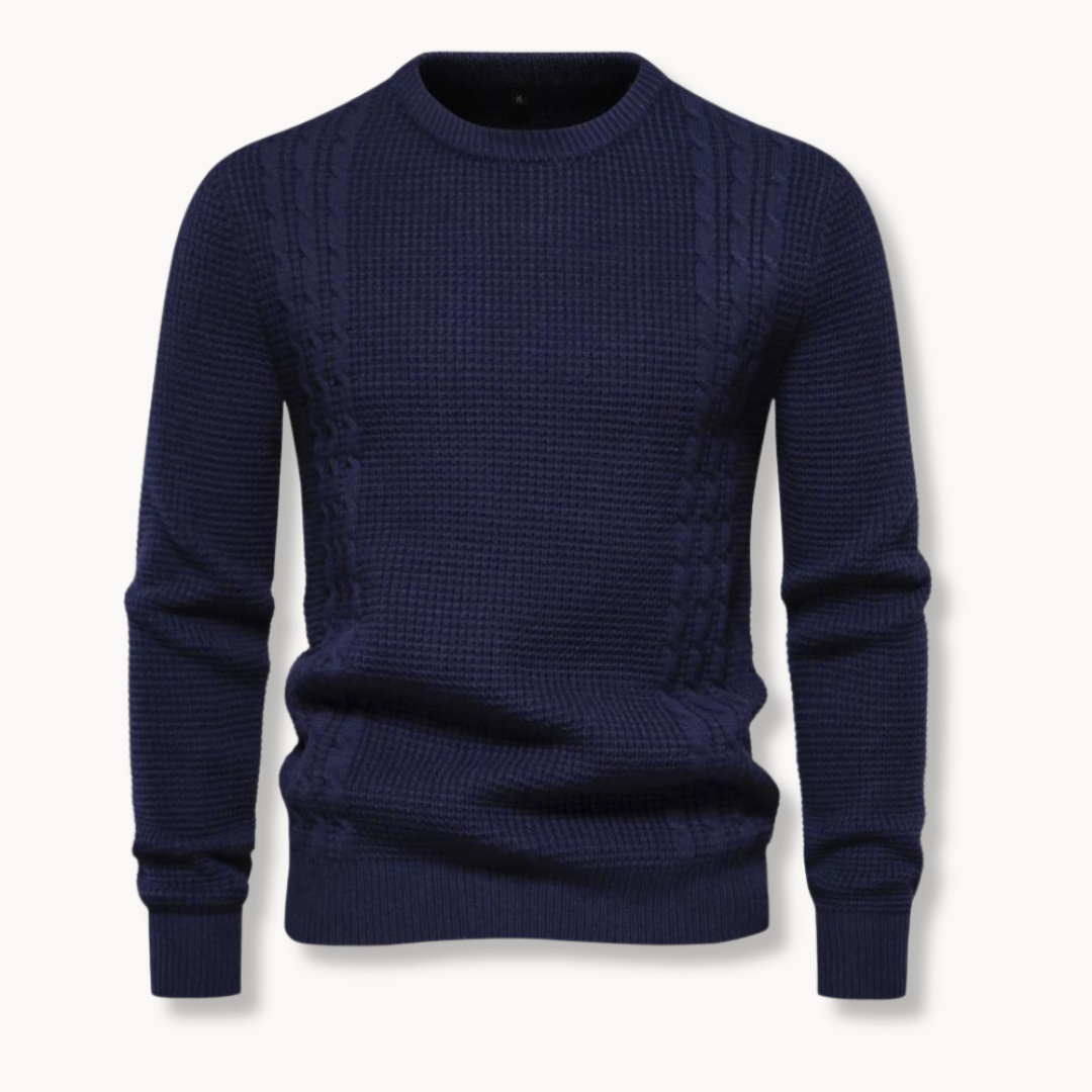 Matej – Elegantni pulover od patchwork pletiva