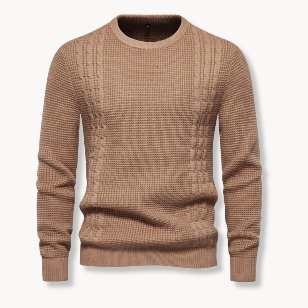 Matej – Elegantni pulover od patchwork pletiva