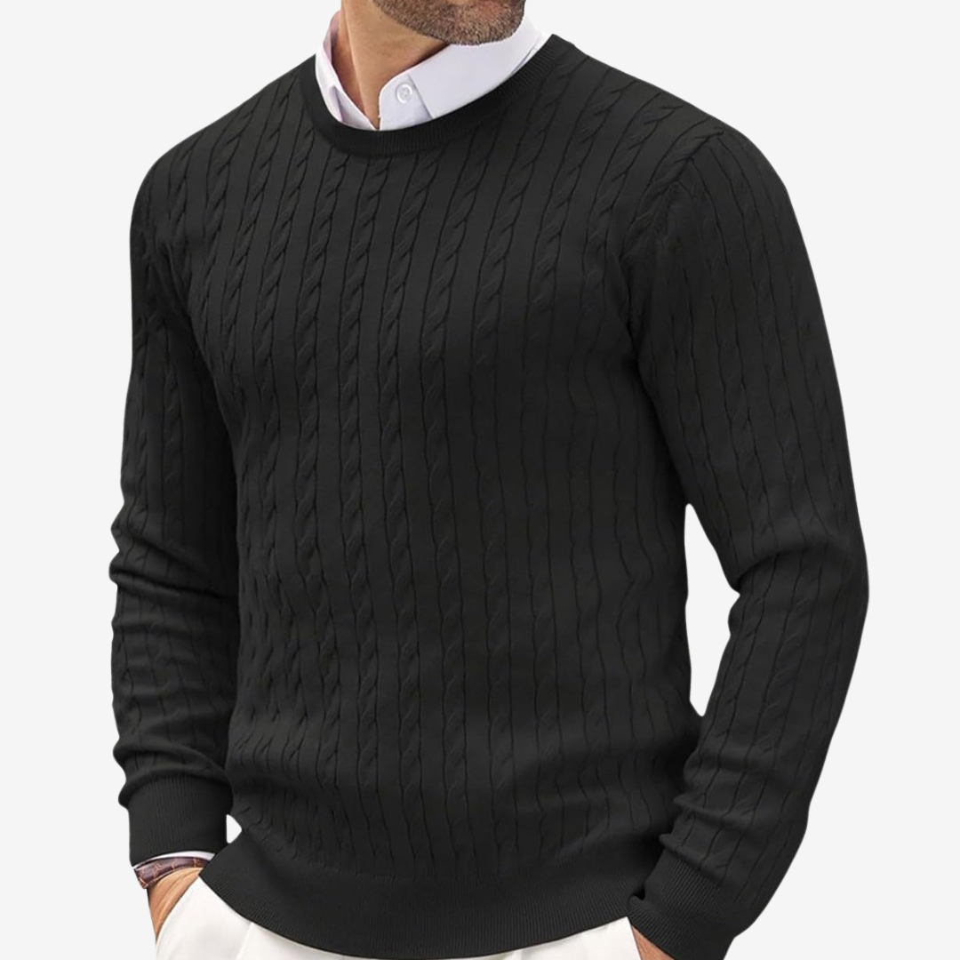 Matej – Elegantni Pleteni Pulover od Mekanog Pamuka