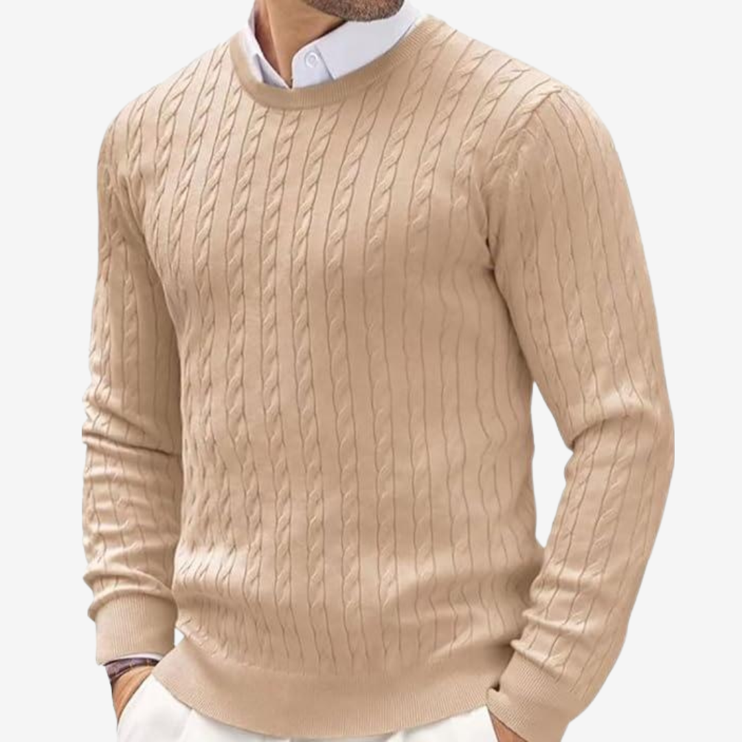 Matej – Elegantni Pleteni Pulover od Mekanog Pamuka