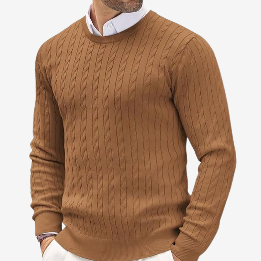 Matej – Elegantni Pleteni Pulover od Mekanog Pamuka