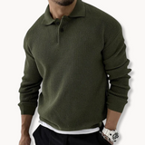 Matej – Elegantan pleteni polo pulover od pamuka