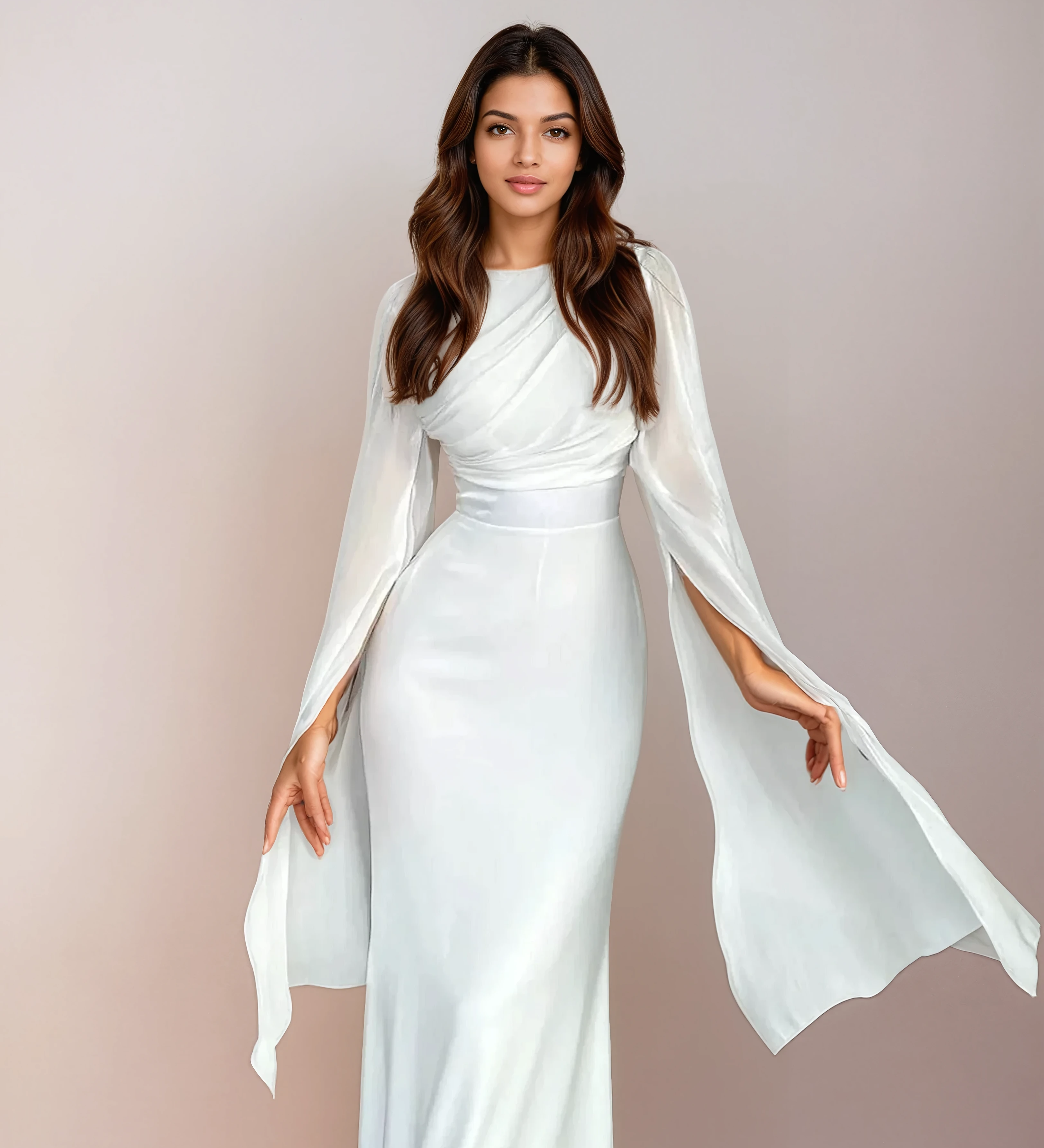 Katarina – Elegantan Dugački Satenski Haljina