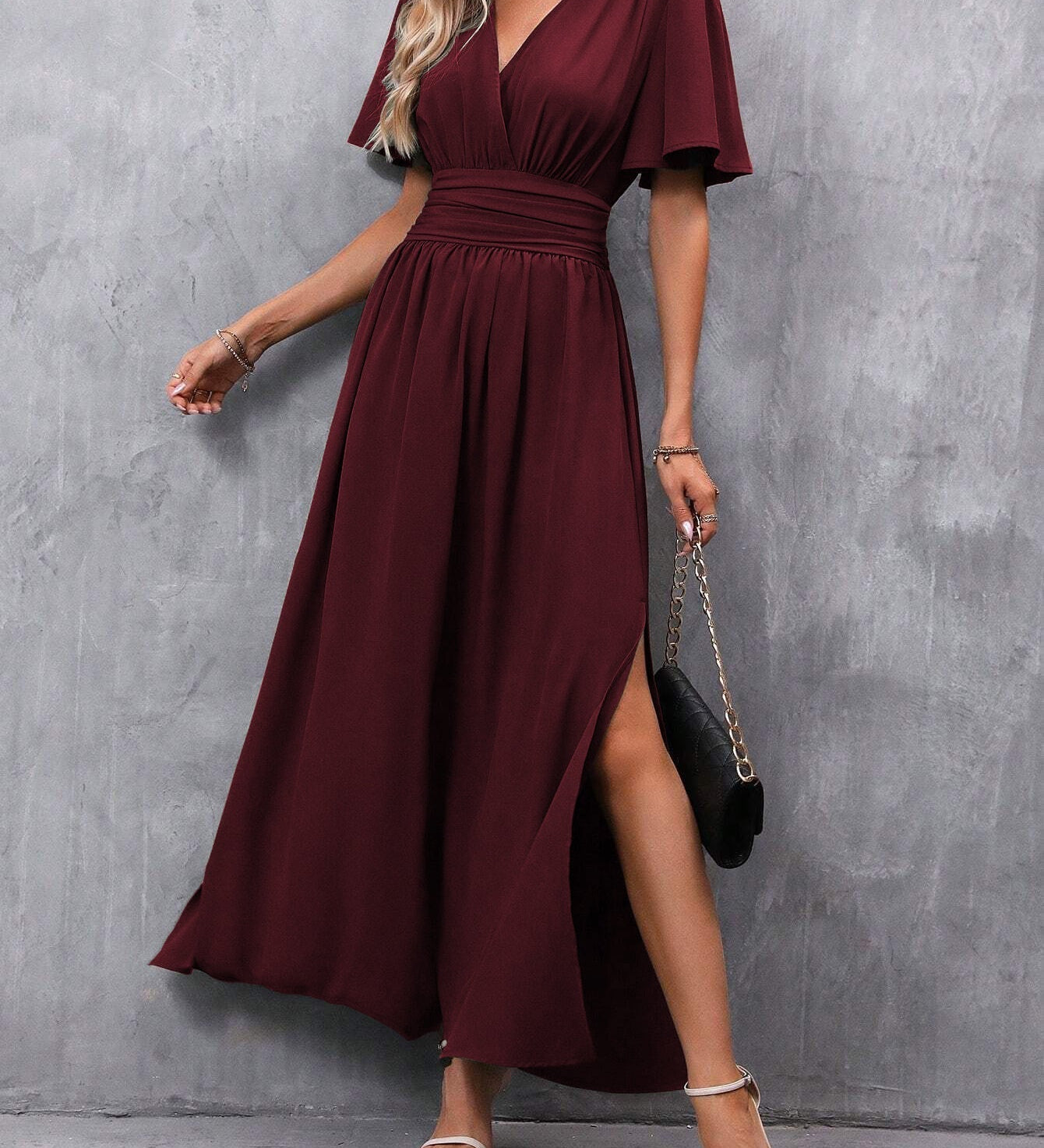 Nika – Elegantna Crna Maxi Haljina od Svile