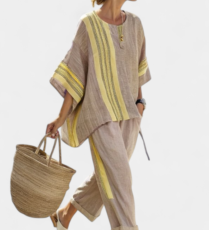 Darja – Elegantan Boho Set od Platna i Bambusa