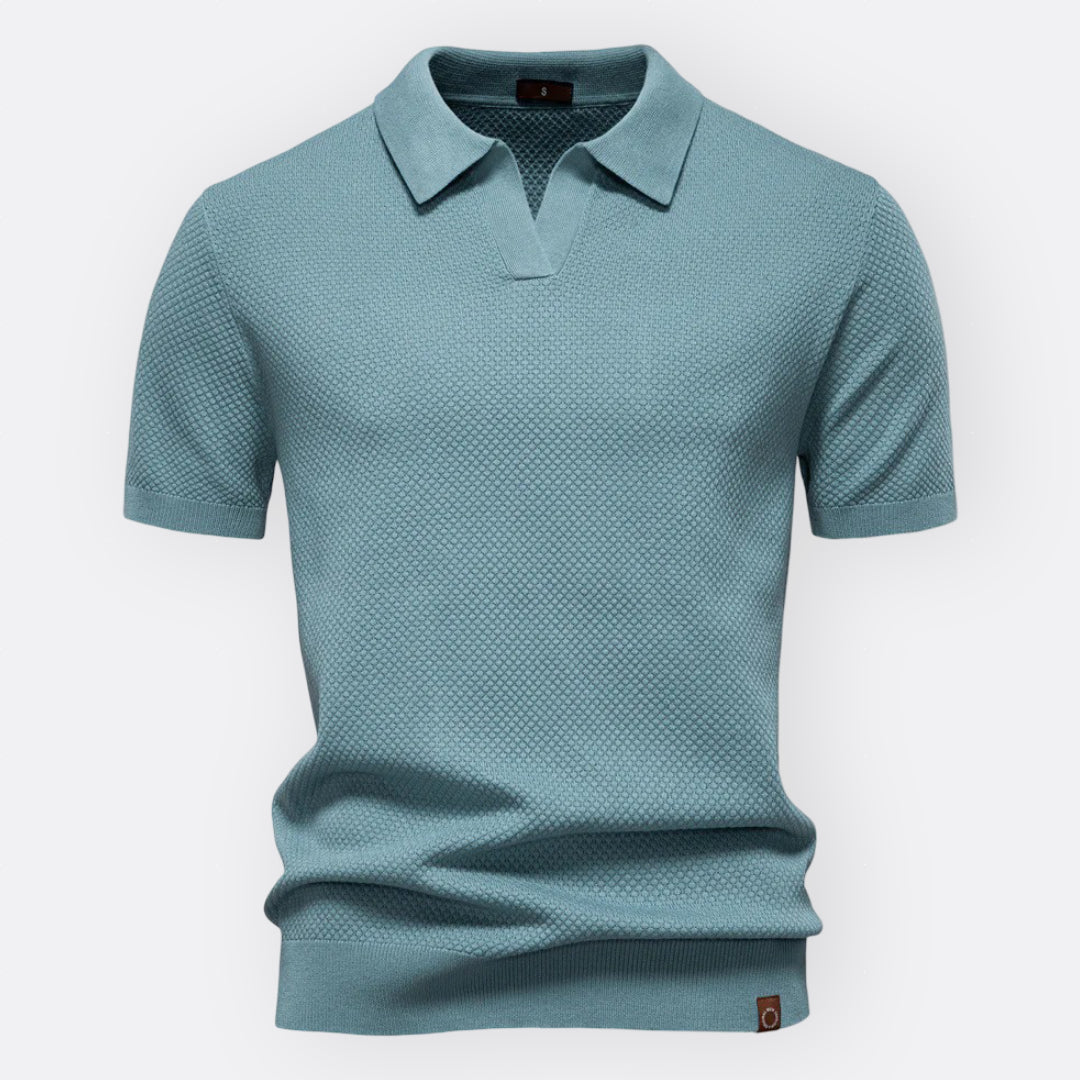 Jan – Elegantna Polo Majica od Strukturnog Pamuka