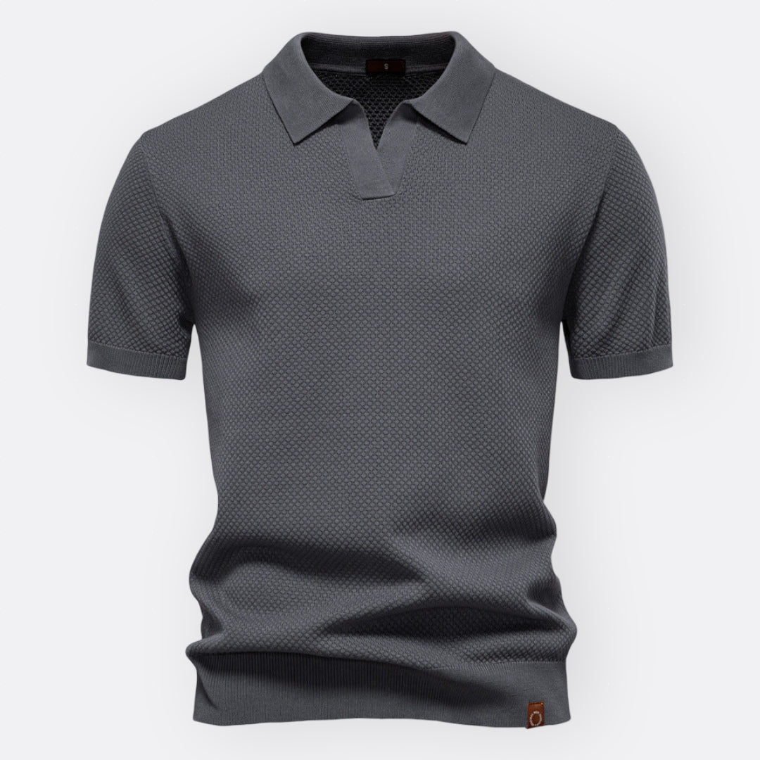 Jan – Elegantna Polo Majica od Strukturnog Pamuka