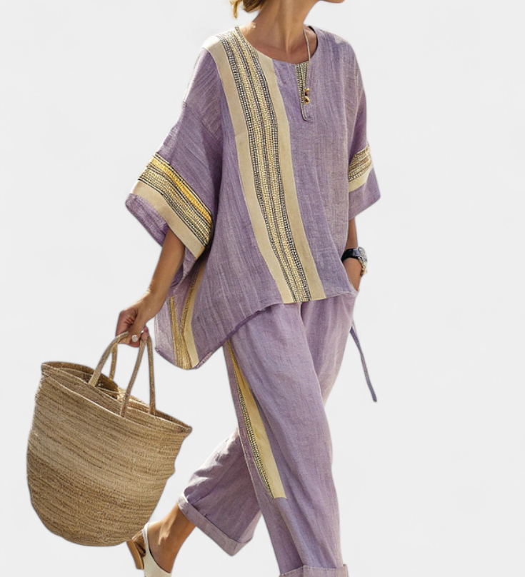 Darja – Elegantan Boho Set od Platna i Bambusa