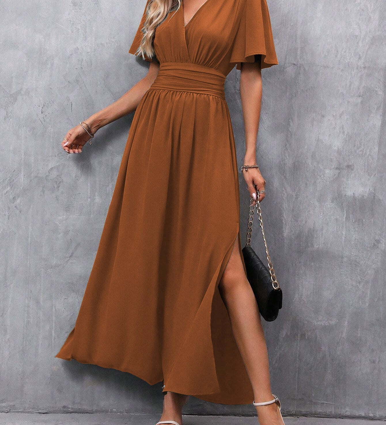 Nika – Elegantna Crna Maxi Haljina od Svile