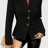 Gaja – Elegantan blazer od svile s midi siluetom