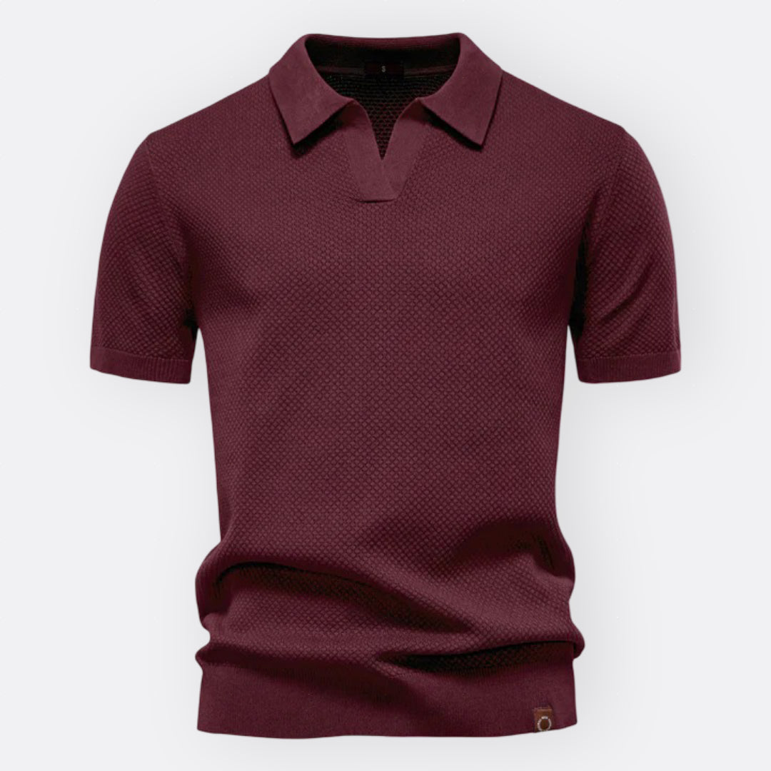 Jan – Elegantna Polo Majica od Strukturnog Pamuka