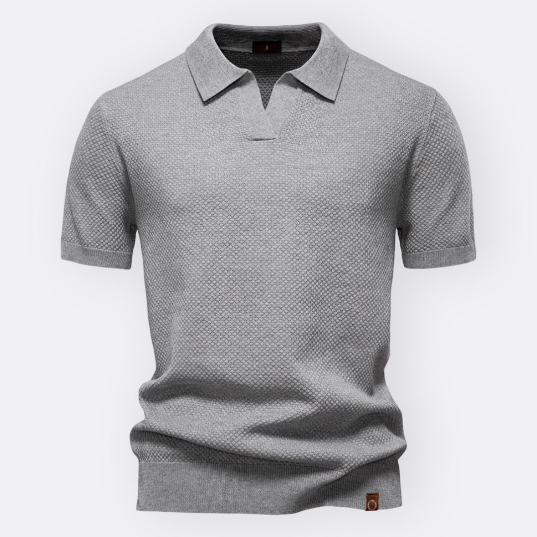 Jan – Elegantna Polo Majica od Strukturnog Pamuka