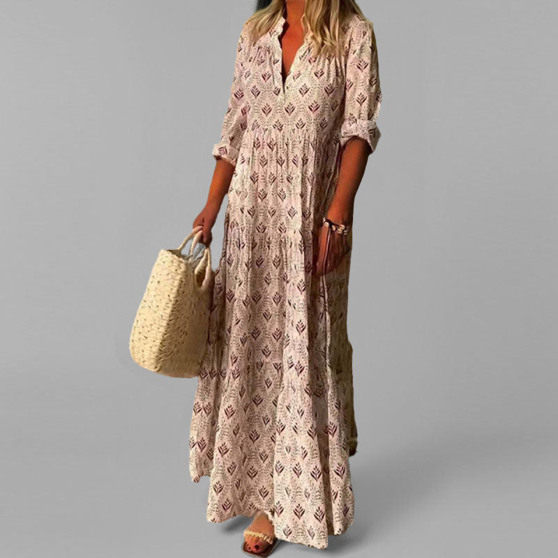 Maja – Elegantna Duga Vintage Haljina od Čipke