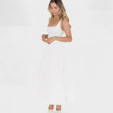 Nika – Elegantna midi haljina s kvadratnim izrezom