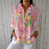 Iva – Elegantna Cvjetna Blusa od Svile