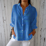 Iva – Elegantna prugasta bluza od svile