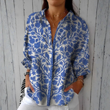 Iva – Elegantna bluza s pticama od svile