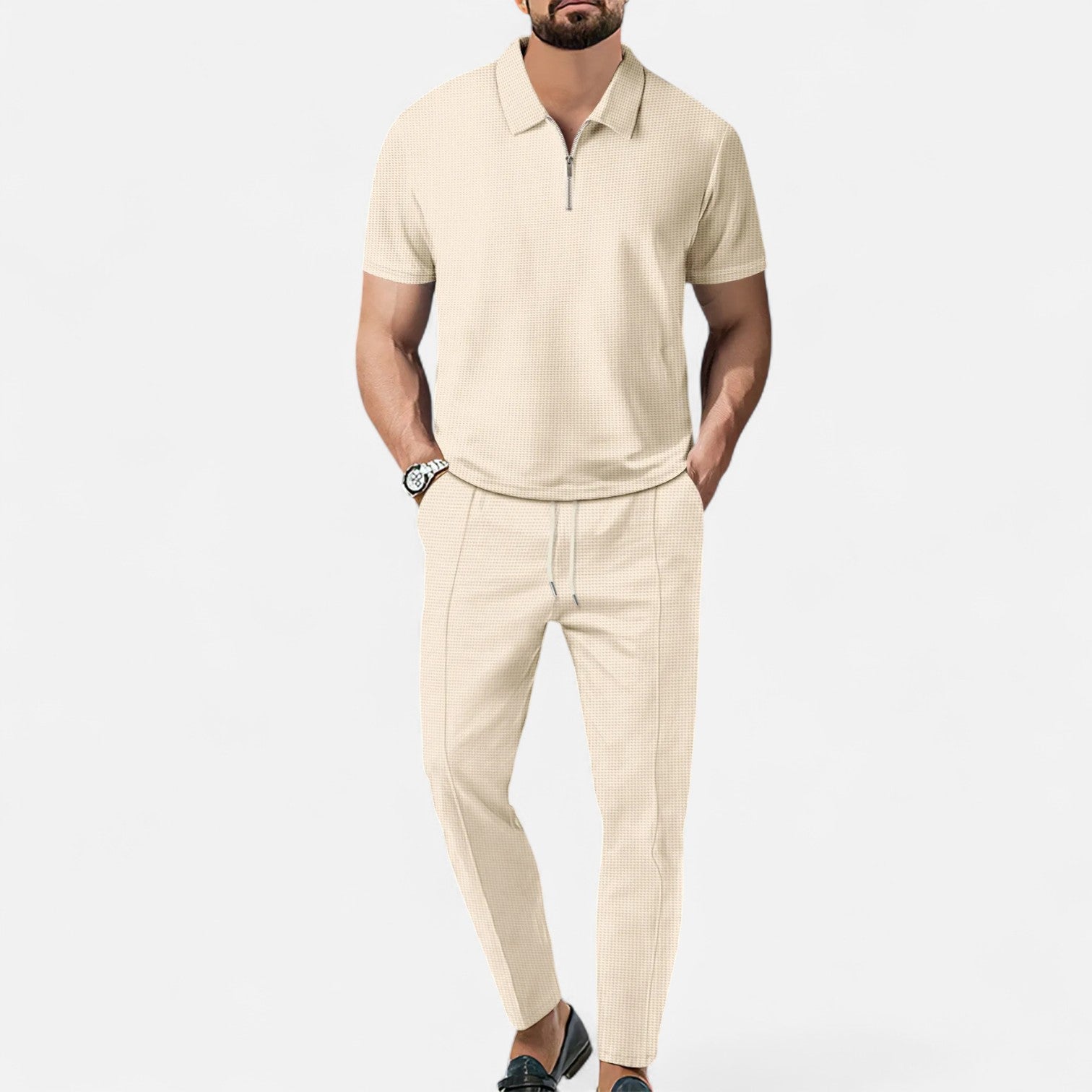Tim – Elegantan set od pamuka s polo majicom i hlačama