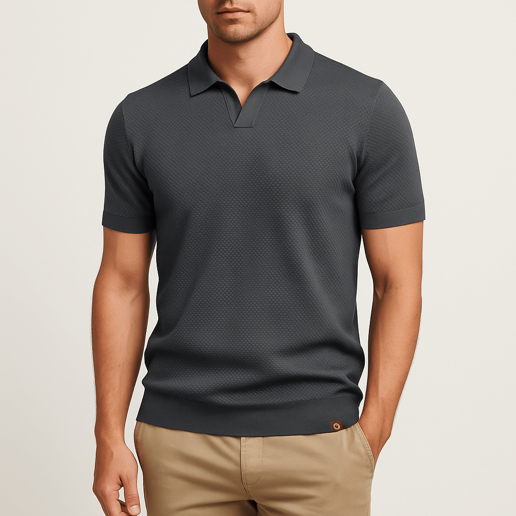 Jan – Elegantna polo majica od poliestera s teksturom
