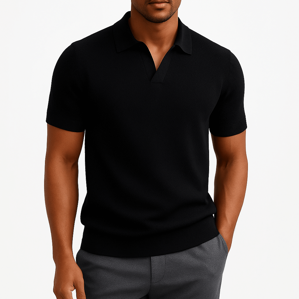 Jan – Elegantna polo majica od poliestera s teksturom