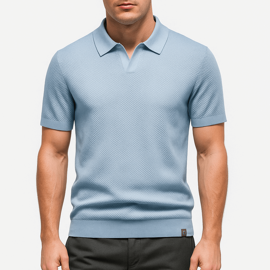 Jan – Elegantna polo majica od poliestera s teksturom
