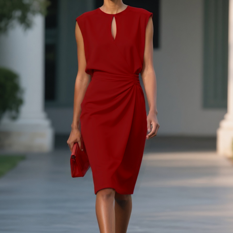 Katarina – Elegantna haljina od svile s lepršavim krojem