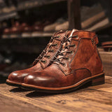 Žan – Elegantan Retro Čizme s Okruglom Pantom