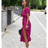 Nika – Elegantna midi haljina s cvjetnim uzorkom
