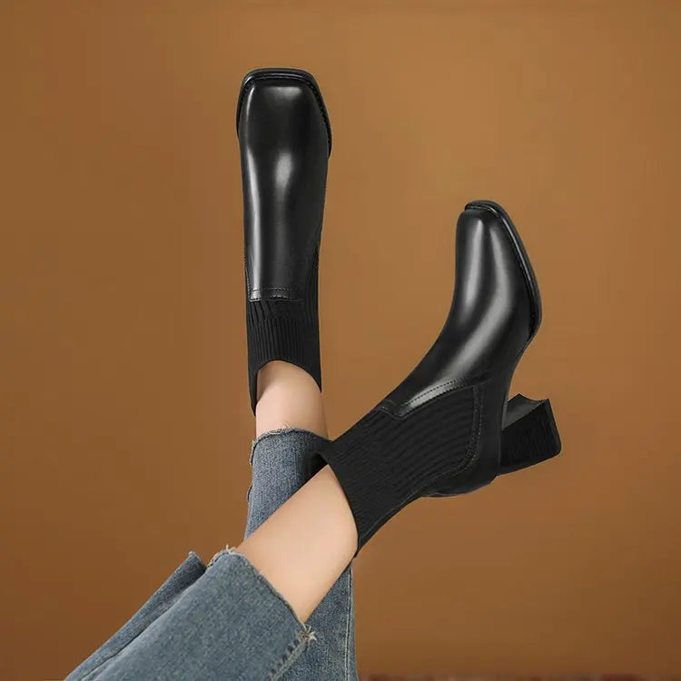 Klara – Elegantne čizme s platformom od svile