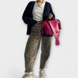 Ines – Vintage traperice s leopard uzorkom u elegantnom kroju