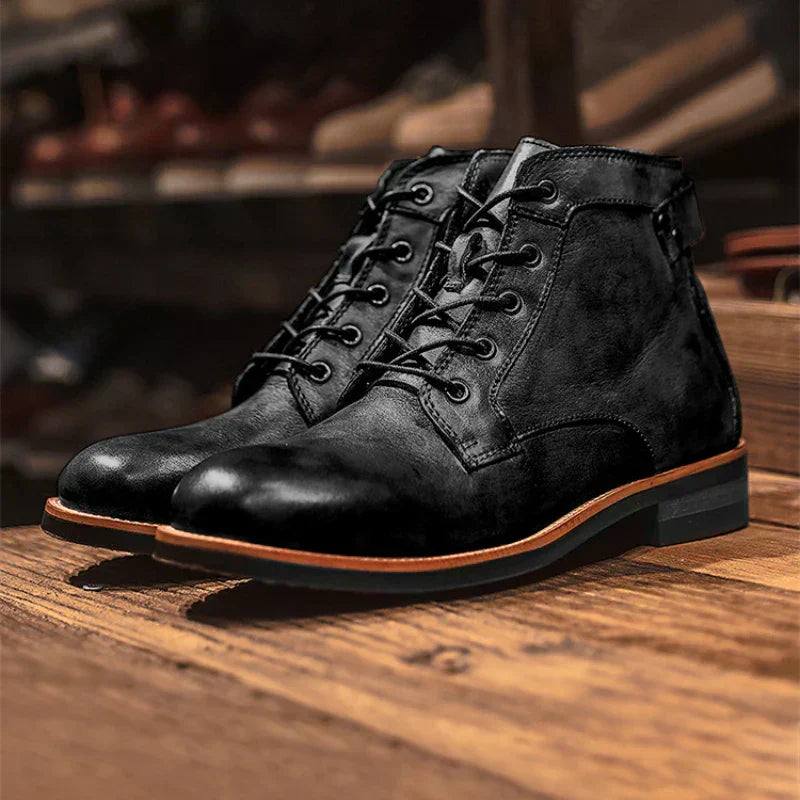 Žan – Elegantan Retro Čizme s Okruglom Pantom