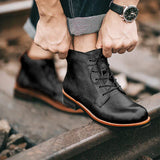 Žan – Elegantan Retro Čizme s Okruglom Pantom