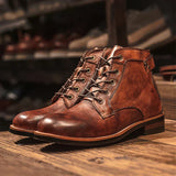 Žan – Elegantan Retro Čizme s Okruglom Pantom