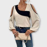 Alja – Elegantna bluza s kvadratnim izrezom od svile