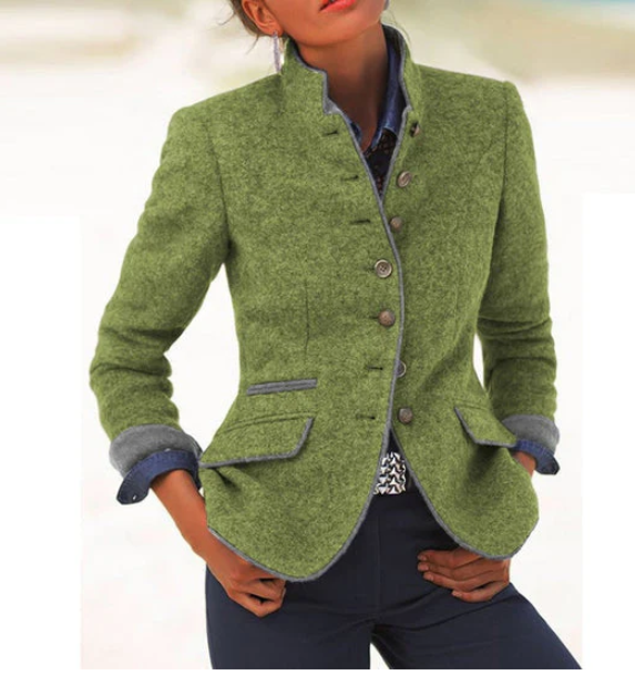 Jana – Elegantni Cardigan s Visokom Ovratnikom od Mekanog Pamuka
