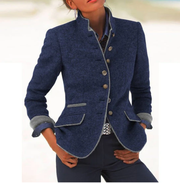 Jana – Elegantni Cardigan s Visokom Ovratnikom od Mekanog Pamuka