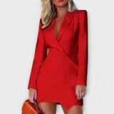 Katarina – Elegantna blazer suknja s dugim rukavima