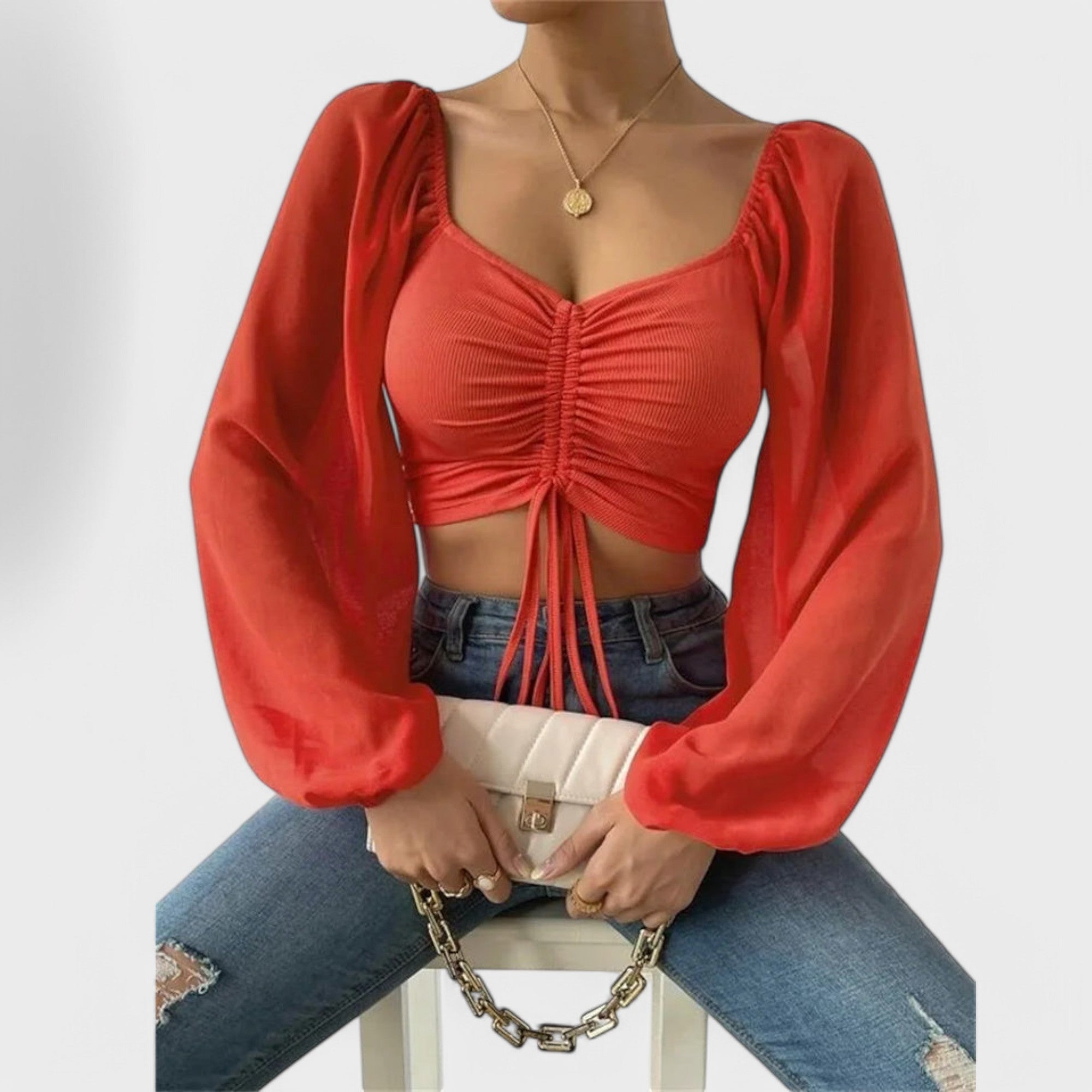 Alja – Elegantna bluza od svile s lepršavim krojem