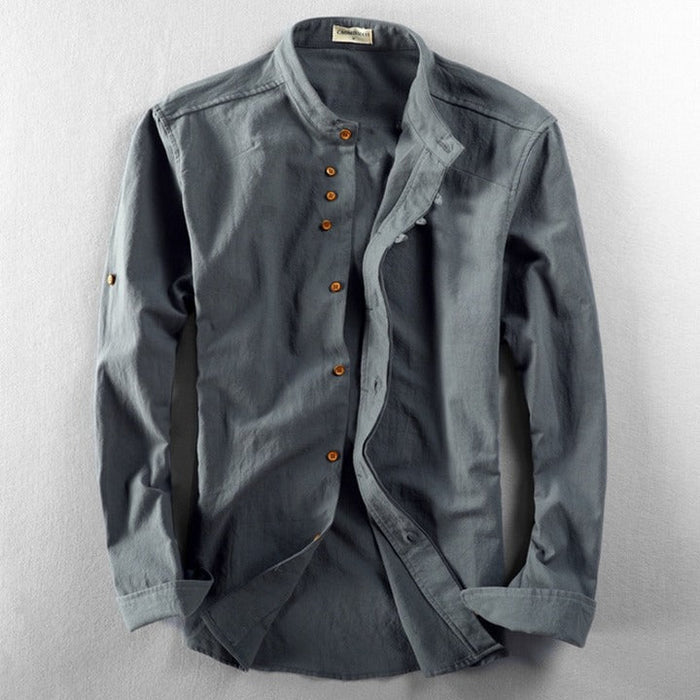 Luka – Elegantna vintage košulja s visokim ovratnikom