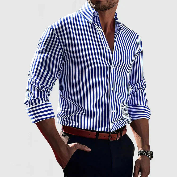 Luka – Elegantna prugasta overshirt od mekog pamuka