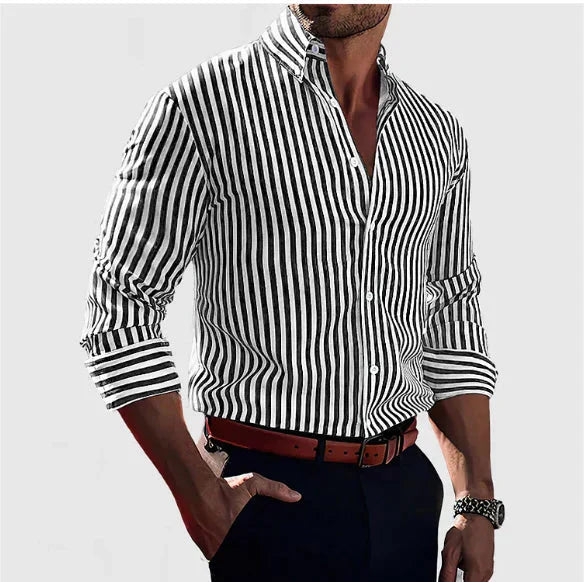 Luka – Elegantna prugasta overshirt od mekog pamuka