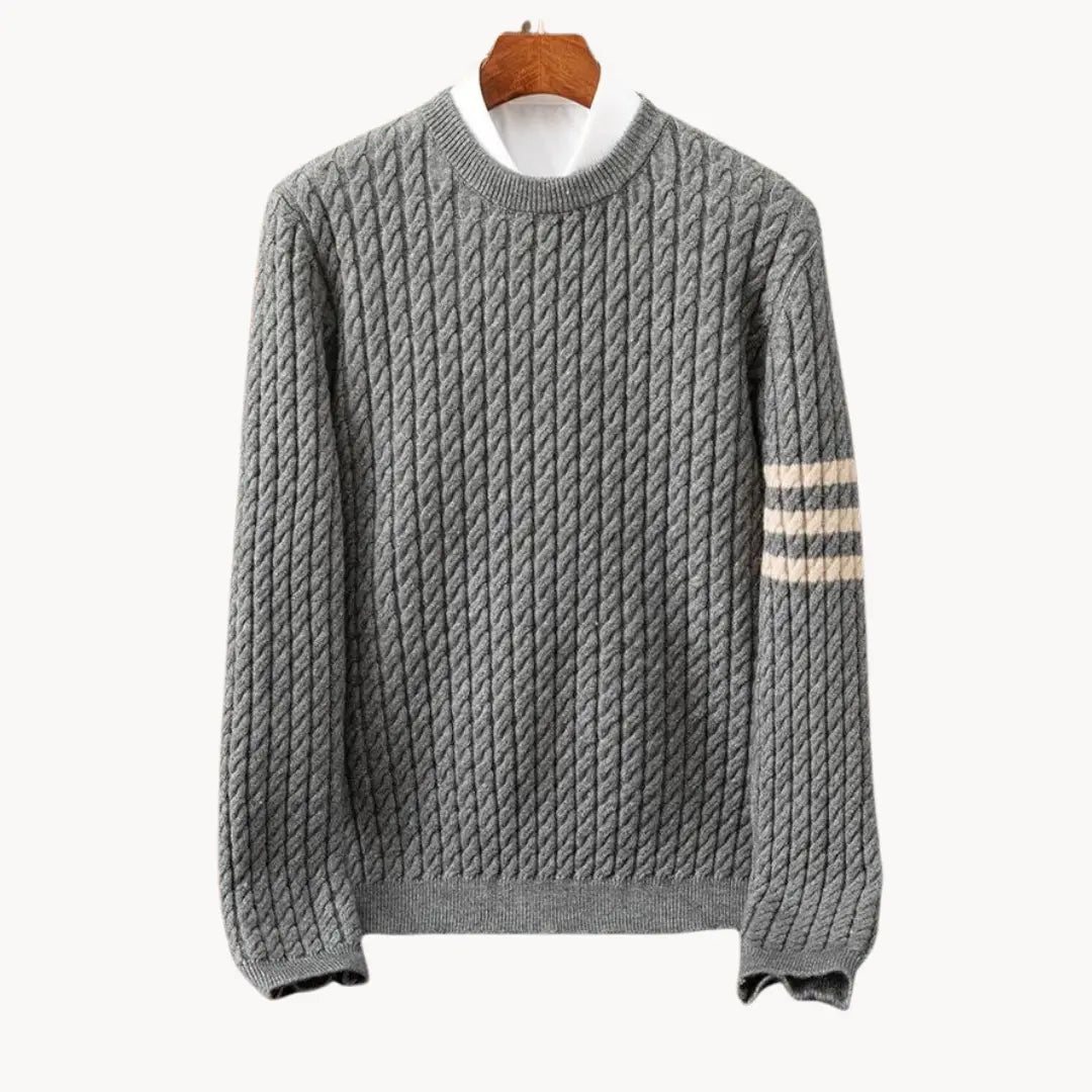 Matej – Elegantni chunky pleteni pulover od pamuka