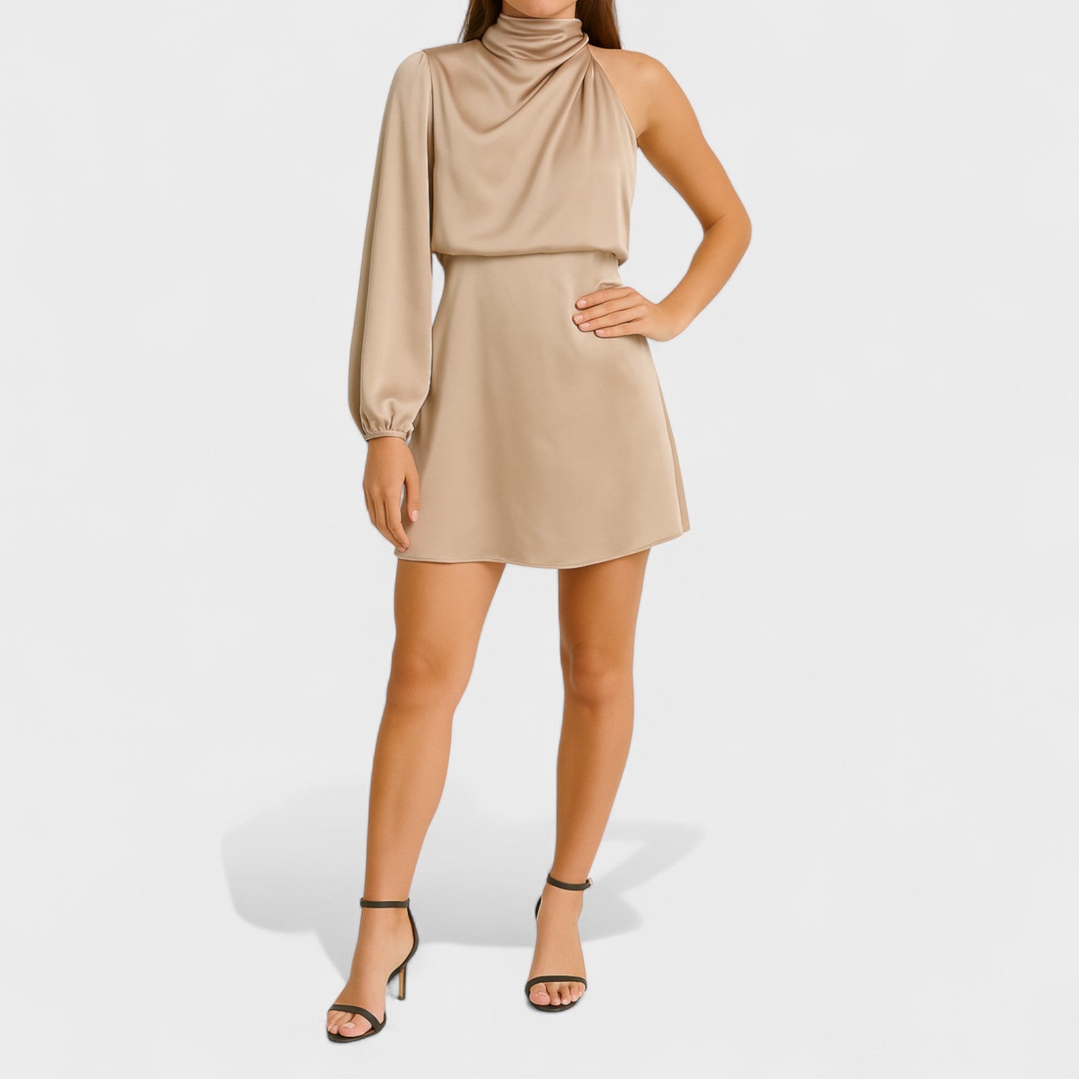 Lara – Elegantna Asimetrična Haljina od Svile