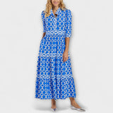 Anja – Elegantna midi haljina s lancima od svile